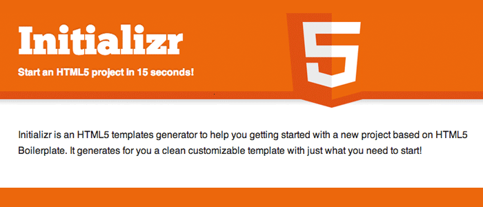 Initializr HTML5 Initializr HTML5
