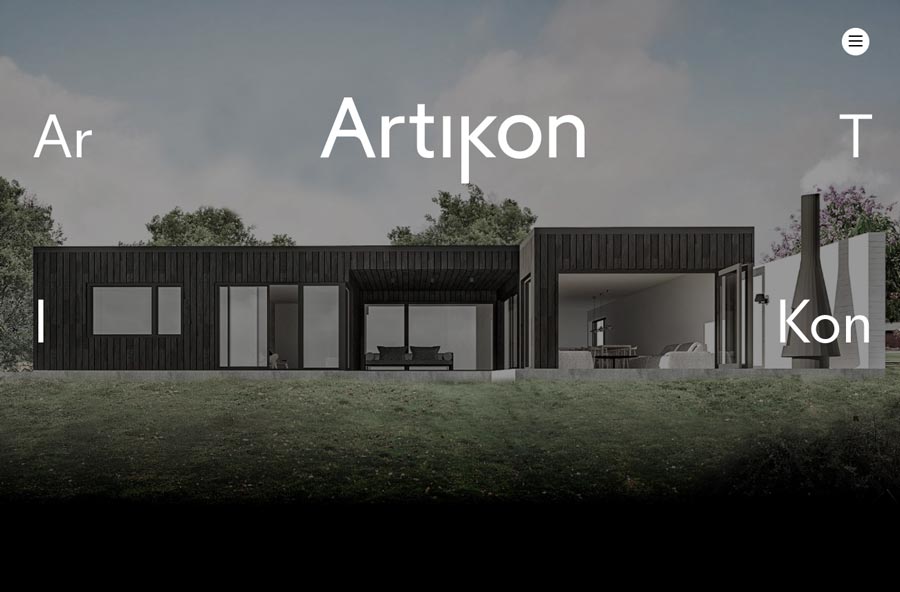 Página web corporativa de artikon.no. Estudio de arquitectura